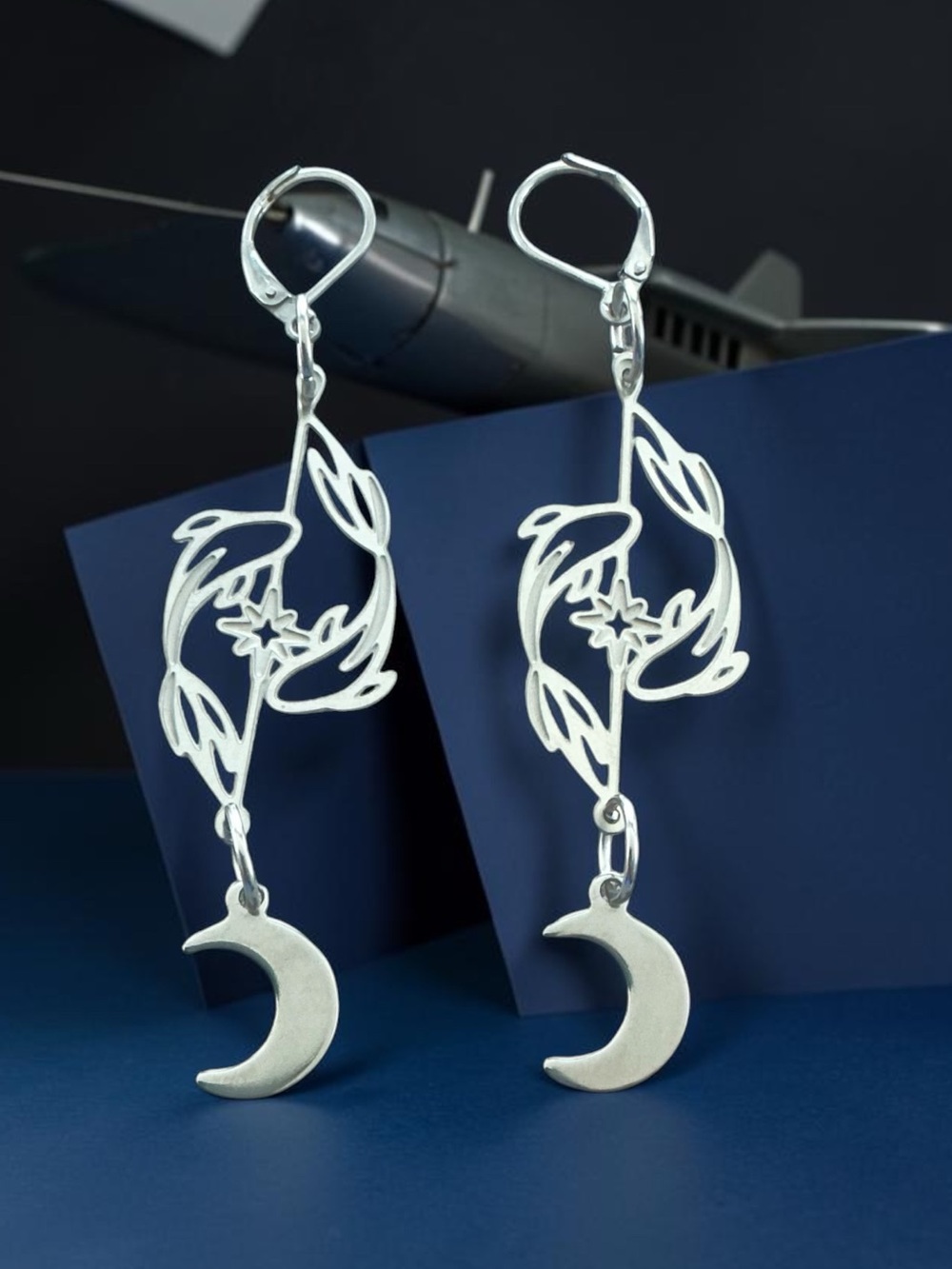 🆕 Koi Fish with Moons Laser Etched Earrings